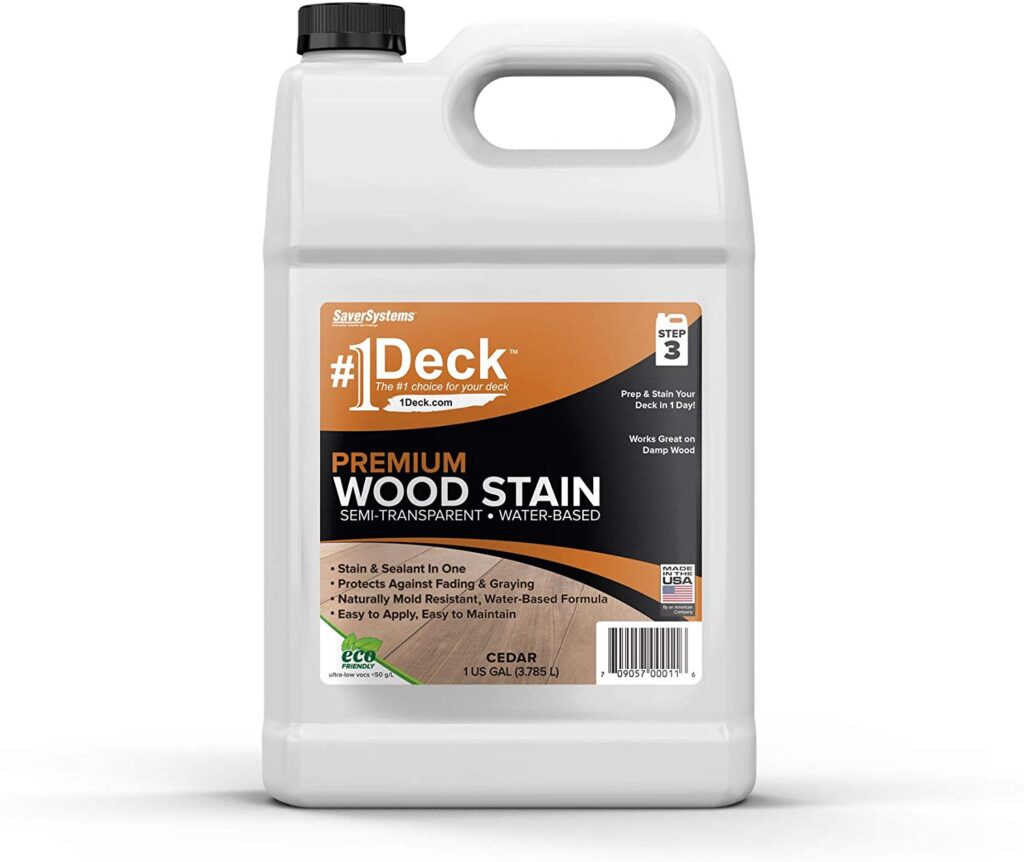 #1 Deck Premium Semi-Transparent Wood Stain for Decks, Fences, & Siding
